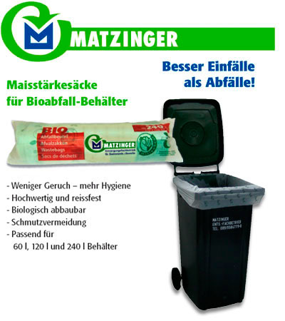 Matzinger - Maisstärkesäcke für Bioabfall